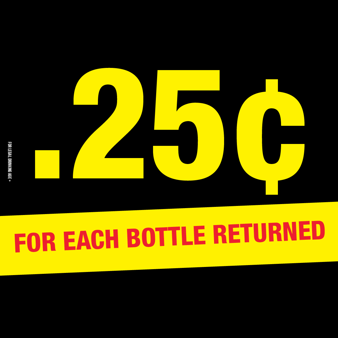 25c for each bottle